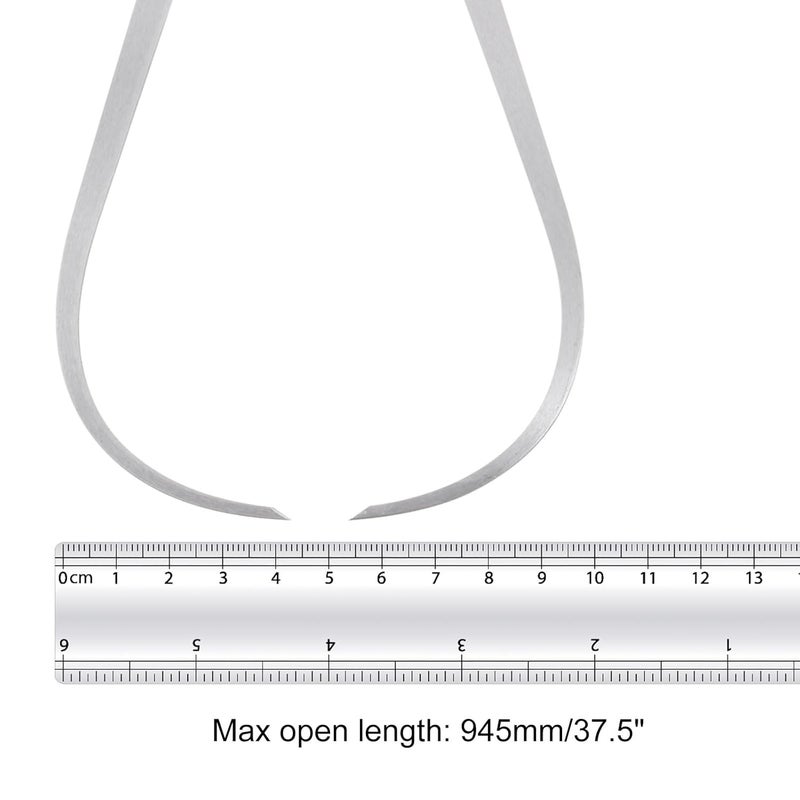 Kozelo Firm Joint Outside Caliper - [20 Inch] Stainless Metal Firm Friction Joint Measurement Tool for Size Measuring Use, Silver Tone - Image 5